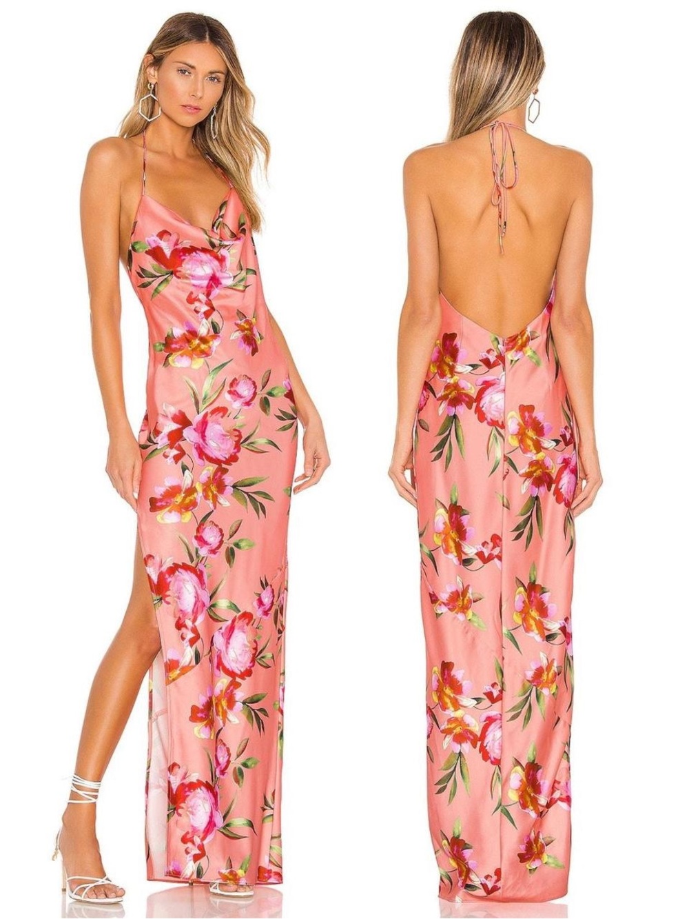 NBD Nicolette Gown In Watercolor Rose NWOT
